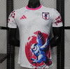 Maillot Japon 2025 Blanc avec Oiseau Bleu et Rouge