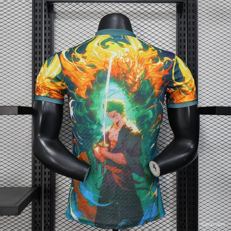 Maillot Japon 2025 avec Design Samouraï et Fond Enflammé