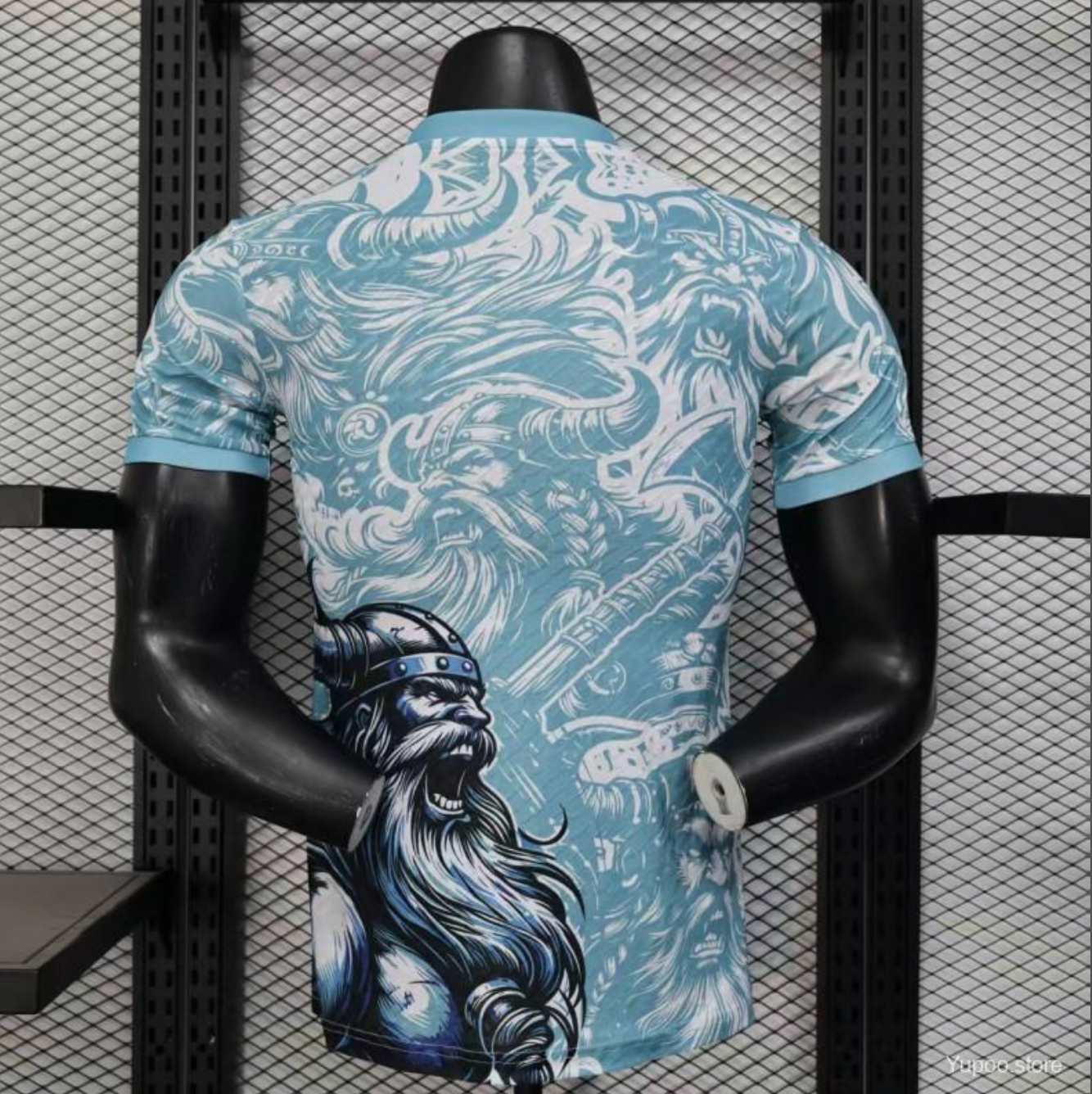 Maillot Real Madrid 25/26 Bleu Clair avec Motif Guerrier Viking